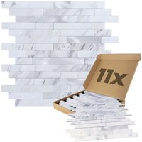 Wandpaneele selbstklebend Mamor-, und Steinoptik 1m², 11 Stück Wandverkleidung feuchtigskeitsbeständig, Premium Qualität für Bad und Küche, Wandpaneele selbstklebend Mamor-, und Steinoptik 1m², 11 Stück Wandverkleidung feuchtigskeitsbeständig, Premium Qualität für Bad und Küche, von DALSYS