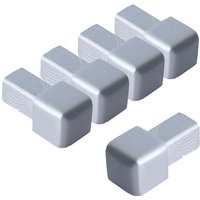 Endstück für Fliesenschiene Quadratprofil Aluminium (eloxiert), Fliesenprofil - Silber matt 8mm, 5 Stück - Dalsys von DALSYS