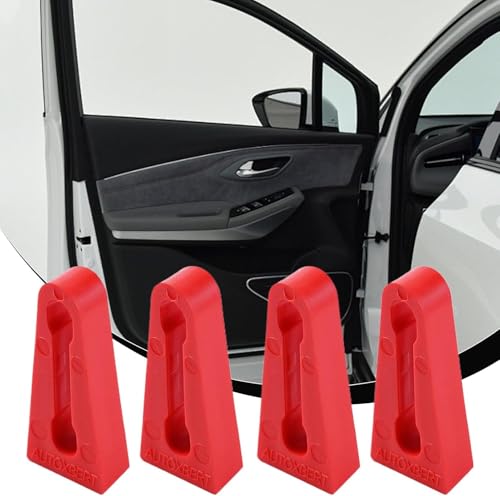DALUJIE 4 Stück Autotürschloss-Schalldämpfer für Peugeot 208 2015-2019 2019-2024, Gummischer Stoßdämpfer für Türschlösser Schalldämpfer Türschlosspuffer,Red von DALUJIE