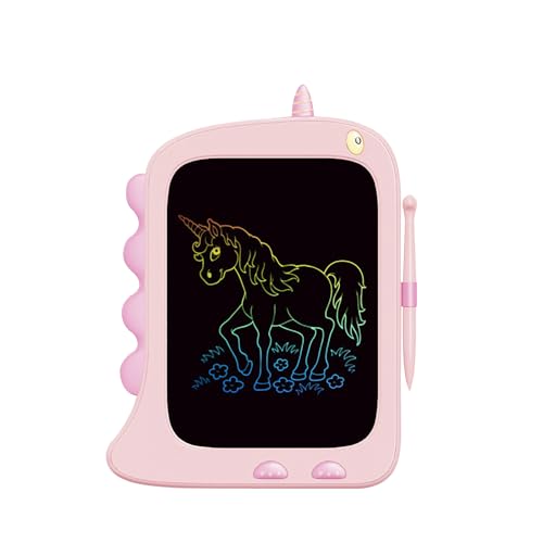 DAM 8,5 Zoll LCD Schreib- und Zeichnungstablette in Dinosaurier-Form, Farbe: Pink von DAM