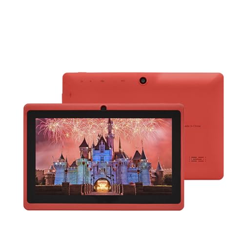 DAM Q75X Pro WiFi Tablet, Betriebssystem Android 7, Display 17,8 cm (7 Zoll), 1024 x 600 Pixel, MTK Quad Core, 1 GB RAM + 8 GB, Dual-Kamera, Farbe: Rot von DAM