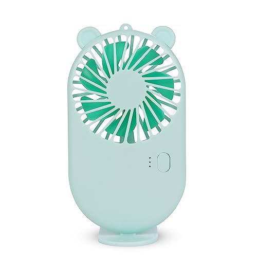 DAM. Tragbarer Mini-Ventilator mit 800 mAh Akku, Tischständer, Farbe: Hellgrün von DAM