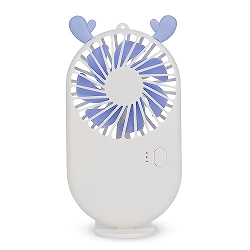 DAM. Tragbarer Mini-Ventilator mit 800 mAh Akku, Tischständer Farbe: Weiß von DAM