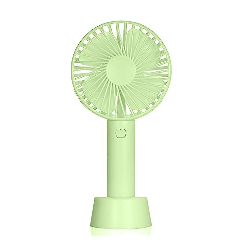 DAM. Tragbarer Mini-Ventilator mit Akku und Tischhalterung, Farbe: Grün von DAM
