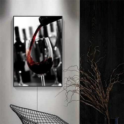 DAMAIART Rotwein ins Glas gießen, Leinwand-Poster, Druck, schwarz-rot, Wandgemälde, Kunstwerk, Bild, Bar, Restaurant, Dekor, 70 x 100 cm, rahmenlos DAMAIART Rotwein ins Glas gießen, Leinwand-Poster, Druck, schwarz-rot, Wandgemälde, Kunstwerk, Bild, Bar, Restaurant, Dekor, 70 x 100 cm, rahmenlos von DAMAIART
