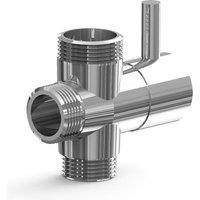 Damast - Umsteller rundes Modell mit Standardanschlüssen aus verchromtem Messing mit Bedienhebel dv 332 10482 Chrom Damast - Umsteller rundes Modell mit Standardanschlüssen aus verchromtem Messing mit Bedienhebel dv 332 10482 Chrom von DAMAST
