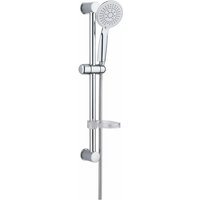 Duschstange mit Dusche 5 Düsen und Seifenschale Damast 12529 Chrom von DAMAST
