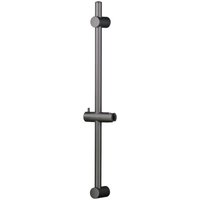 Mattschwarze Duschstange mit verstellbarer Wandhalterung Damast 12591 matt-schwarz von DAMAST