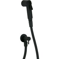 Damast - Mattschwarzes Hygiene-Duschset mit Absperrhahn 17334 matt-schwarz von DAMAST