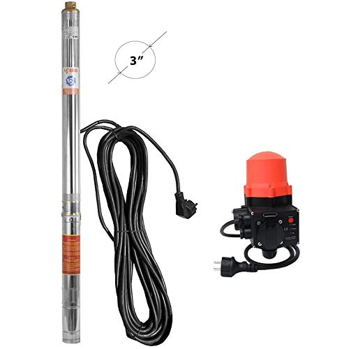Hochwertige 3" Tiefbrunnenpumpe 3000l/h 8,2 bar Sandverträglich bis 5%+AUTOPRESS Malec-Pompy von IBO