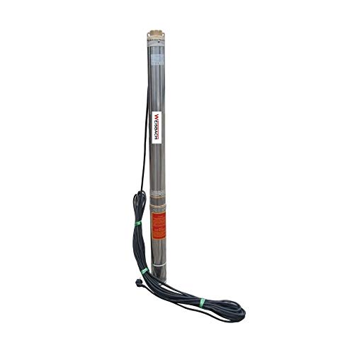 DAMBAT Tiefbrunnenpumpe 3,5" 89 mm 6300 l/h 13 bar sandresistent bis 5% Silber von DAMBAT