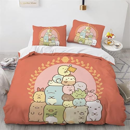 DAMEGA Anime Sumikko gurashi Bettbezug Cartoon Bettwäsche Set Bett Set Quilt Tröster Bezug Heimtextilien von DAMEGA