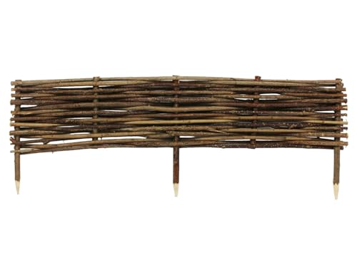 Beeteinfassung Größe 100x20 cm – Stekzaun aus Holz – Haselnuss Beetzaun zum Einschlagen in den Boden – Palisade zur Abtrennung von Blumenbeetwegen und Gartenbeeten Beeteinfassung Größe 100x20 cm – Stekzaun aus Holz – Haselnuss Beetzaun zum Einschlagen in den Boden – Palisade zur Abtrennung von Blumenbeetwegen und Gartenbeeten von Damian-Wiklina