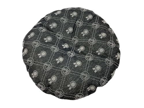Hundekissen – Katzenkissen – rund Größe ⌀ 50 cm dunkelgrau Farbe – Hundebett – Katzenbett – Katzenmatte – Matratze für Hunde oder Katze – Waschbar – Ideal für Transportkörbe oder Tierbet von Damian-Wiklina