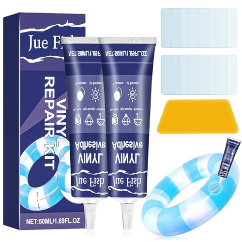 2 Stück Pool Reparaturset, Pool Reparaturset Unterwasser - Salz/Heißwasser/UV, Wasserdicht Flickzeug Luftmatratze Reparaturset, Vinyl Repair Kit für PVC Gummiboote Aufziehen, Kajaks, Schwimmrings von DAMIGHT