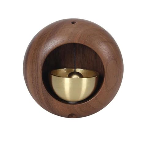 DAMLUX Shopkeepers Bell for Door,Round Wooden Magnetic Shopkeepers Bell,Portable Japanese Style Wooden Dopamine Doorbell,Entry Alert Chime for Home Office Shop von DAMLUX
