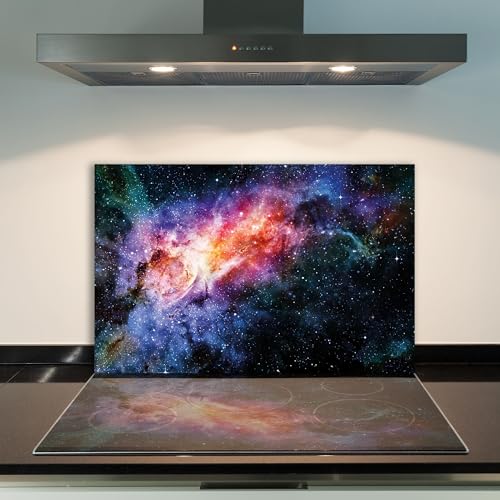 DAMU | Herdabdeckplatte Einteilig 80x52 Herdabdeckung Ceranfeld Glasschneideplatte Ceranfeldabdeckung Herdplattenabdeckung Kochfeld Abdeckung Schneidebrett Glasplatte Abstraktion von DAMU