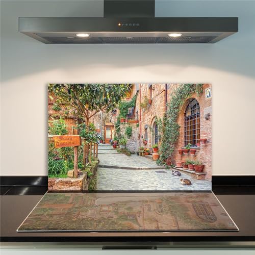 DAMU | Herdabdeckplatte Einteilig 80x52 Herdabdeckung Ceranfeld Glasschneideplatte Ceranfeldabdeckung Herdplattenabdeckung Kochfeld Abdeckung Schneidebrett Glasplatte Architektur von DAMU