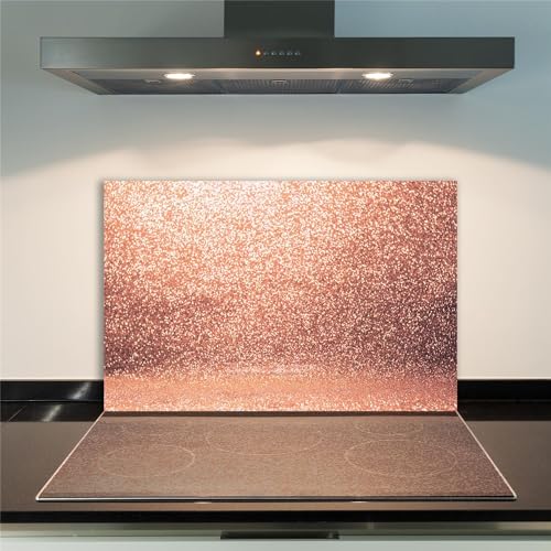 DAMU | Herdabdeckplatte Einteilig 80x52 Herdabdeckung Ceranfeld Glasschneideplatte Ceranfeldabdeckung Herdplattenabdeckung Kochfeld Abdeckung Schneidebrett Glasplatte Modern Pink von DAMU