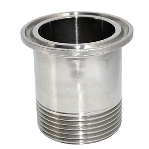 1.25" Sanit?r Male Gewinde Rohre Threaded BSPT Ferrule Pipe Fitting to 1.5" Tri Clamp SS316 von DAN SPEED