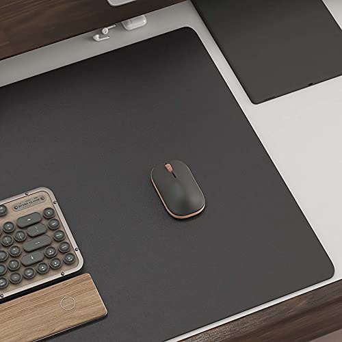 Großes PU-Leder-Schreibtisch-Pad, wasserdichte Schreibtischmatte umkehrbare ölfeste Mauspad-Schreibtisch-Schutz-Tastatur-Schreibmatte für Büro-Zuhause ( Color : Black , Größe : 80x120cm(31.5x47.2in) ) von DANADESK