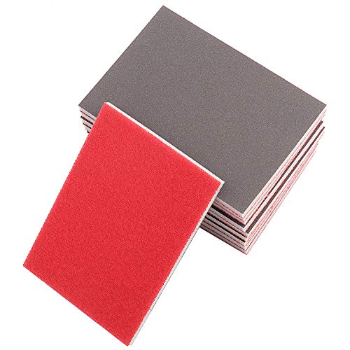 10 PCs 70 x 100 mm 120/180/240 Grit, selbstklebende Schwamm Sandpapier, quadratische Polierblätter für Holzmetallautomotive (120#) von DANAIXZ