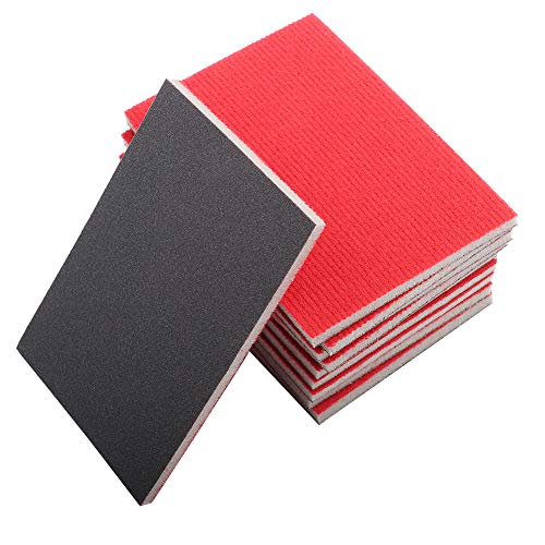 10 PCs 70 x 100 mm 120/180/240 Grit, selbstklebende Schwamm Sandpapier, quadratische Polierblätter für Holzmetallautomotive (180#) von DANAIXZ
