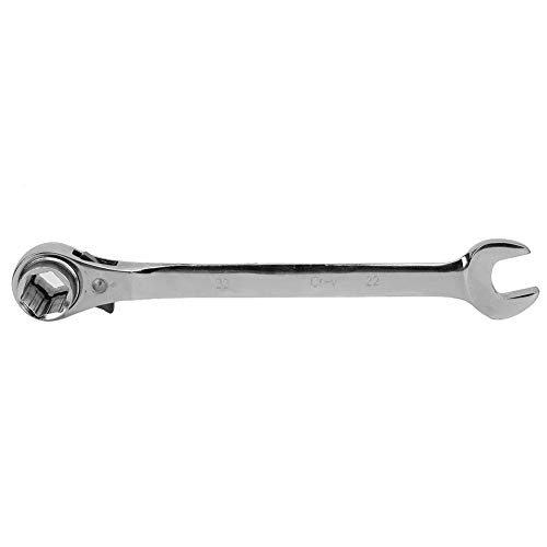 19 bis 22 mm Doppelkopf -Ratschenschlüssel, Chrom Vanadium Stahl -Hex -Sockel -Werkzeug für professionelle Mechanik, Platz sparende Reparatur von DANAIXZ