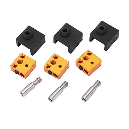 3D-Drucker Teile Aluminium Heizung Block Edelstahl Hals Silikon Socke 3 Sets kompatibel mit Ender 3 Ender 5 CR10 CR10 CR10S Hoch temperatur beständige Schnell kühlung Zubehör 3D-Drucker Teile Aluminium Heizung Block Edelstahl Hals Silikon Socke 3 Sets kompatibel mit Ender 3 Ender 5 CR10 CR10 CR10S Hoch temperatur beständige Schnell kühlung Zubehör von DANAIXZ