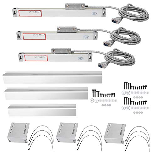 3pcs hohe Präzision linearer Encoder -Skala JCS900 2AE 3AE DIGITAL VERFÜGBARE DRO -MESSUNGS -HER für CNC -Drehmüllmaschine Aluminiumlegierung 0 550 mm (Hub 0-50 mm 0-250 mm 0-450 mm) von DANAIXZ