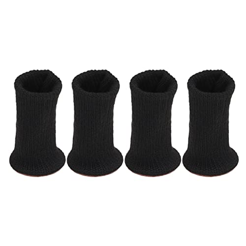 4pcs Möbelbein Socken Abdeckungen Stummschaltverschleiß resistente Strickstuhlbogenbodenschutzschutz (Schwarz) von DANAIXZ