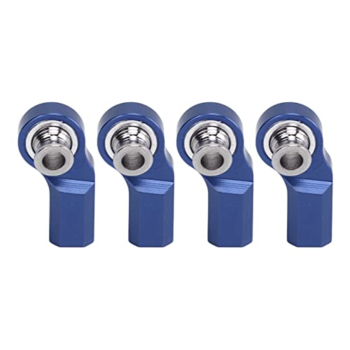 4pcs RC -Autostangenende Biegung M3 Aluminiumlegierung Stahl RC -Lenkstabkopf für axiales SCX10 1/10 Automodell (Dunkelblau) von DANAIXZ
