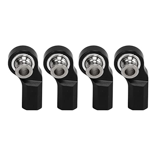 4pcs RC -Autostangenende Biegung M3 Aluminiumlegierung Stahl RC -Lenkstabkopf für axiales SCX10 1/10 Automodell (Schwarz) von DANAIXZ