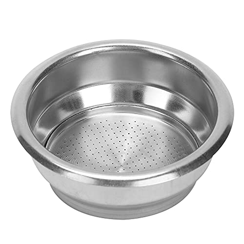 58mm Doppels ch ichten Einzel-Doppel dosen Filter korb Bodenlose Griff Filters chale Edelstahl für halbautomat ische Kaffee maschine Haushalts kaffee Shop (Doppeltes Servieren) von DANAIXZ