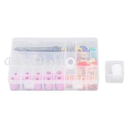 87pcs Plasmaschneider Verbrauchsgüter Kit Kupfer Keramik Düsen Gaslinsen Glasbecher für WP17 WP18 WP26 Schweißbrennerersatzteile Hochleistungsschneides Zubehör 87pcs Plasmaschneider Verbrauchsgüter Kit Kupfer Keramik Düsen Gaslinsen Glasbecher für WP17 WP18 WP26 Schweißbrennerersatzteile Hochleistungsschneides Zubehör von DANAIXZ