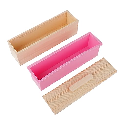 900 ml Rechteck Silikonseife Schimmel mit Deckel Lebensmittelqualität sicher hochtemperaturbeständiges DIY -Backwerkzeug für Kuchenschokoladenseife machen rosa hölzerne Schale 900 ml Rechteck Silikonseife Schimmel mit Deckel Lebensmittelqualität sicher hochtemperaturbeständiges DIY -Backwerkzeug für Kuchenschokoladenseife machen rosa hölzerne Schale von DANAIXZ