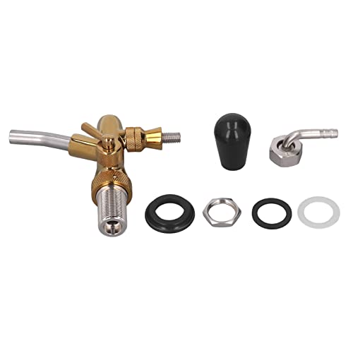 Bierarmatur einstellbar mit kurzem Griff aus Edelstahl -Bierspender Fass für Kegerator Messing und Edelstahlkonstruktion Haltbarer polierter Innenraum für glatten Fluss Bierarmatur einstellbar mit kurzem Griff aus Edelstahl -Bierspender Fass für Kegerator Messing und Edelstahlkonstruktion Haltbarer polierter Innenraum für glatten Fluss von DANAIXZ