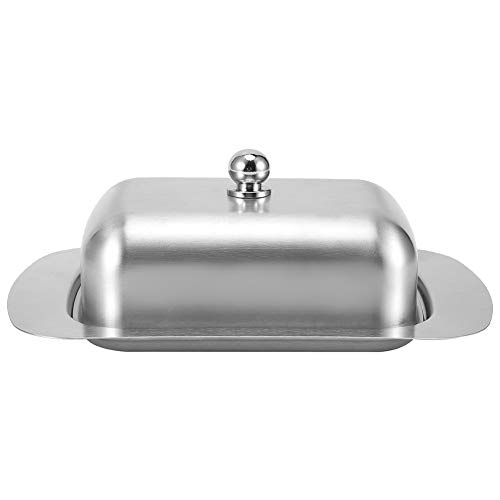 Butterschale Edelstahl Butterhalter Butterbehälter Doppel Isolierende Design Butter frisch für Küchen Esszimmer Lebensmittel Nahrung Silber 18,5 x 12,2 x 7 cm Butterschale Edelstahl Butterhalter Butterbehälter Doppel Isolierende Design Butter frisch für Küchen Esszimmer Lebensmittel Nahrung Silber 18,5 x 12,2 x 7 cm von DANAIXZ