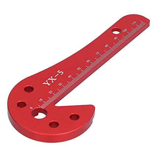 Center Scriber Aluminiumlegierung Genauige leichte Keeprofessionalversicherung Tragbarer haltbarer Holzbearbeitungszentrum Finder (Rot) von DANAIXZ