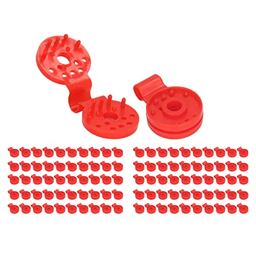 DANAIXZ 100 Stück Schatten Tuch Kunststoff Clips Vogel Beweis Schatten Tuch Clips Heavy Duty für Gewächshaus Outdoor Garten (Rot) von DANAIXZ