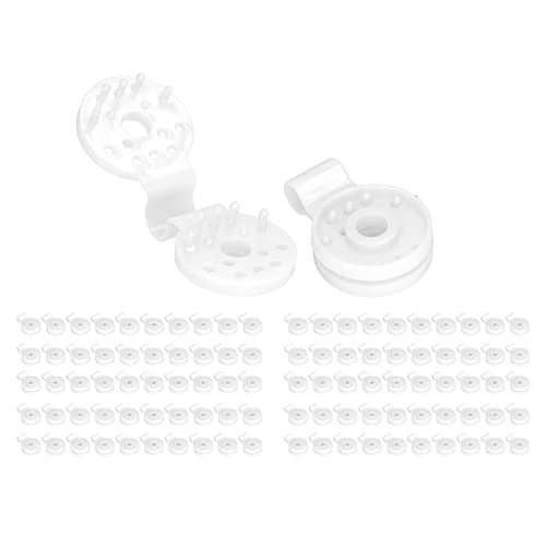 DANAIXZ 100 Stück Schatten Tuch Kunststoff Clips Vogel Beweis Schatten Tuch Clips Heavy Duty für Gewächshaus Outdoor Garten (Weiß) von DANAIXZ
