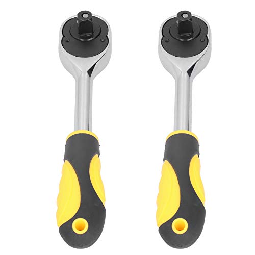DANAIXZ 2 -Pack -Ratchet -Schraubenschlüssel, Torsionsschlüssel mit verchromtem Stahl, gelber Plastikgriff, Handwerkzeug für metrische Systeme für Automobile und Maschinenreparatur DANAIXZ 2 -Pack -Ratchet -Schraubenschlüssel, Torsionsschlüssel mit verchromtem Stahl, gelber Plastikgriff, Handwerkzeug für metrische Systeme für Automobile und Maschinenreparatur von DANAIXZ