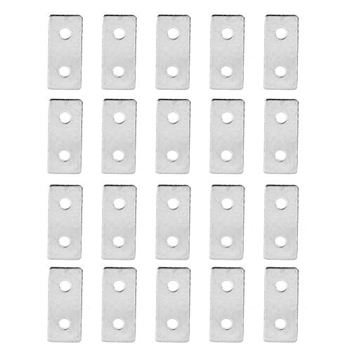 DANAIXZ 20pcs Flat Reparaturplatten Kohlenstoffstahl -Fixanschluss für Aluminiumprofile langlebige Hochleistungs -Industriestärkeklammern für DIY -Projekte Home Office Garage Works (1840) von DANAIXZ
