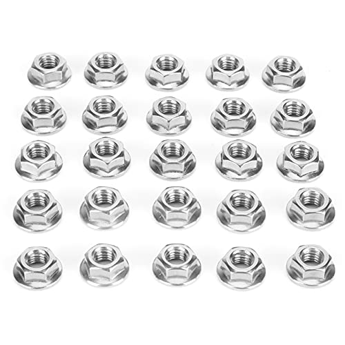 DANAIXZ 25 pcs Edelstahlflanschmuttern Korrosionsbeständige Gewächshaus -Hardware -Zubehör Rostfeste Befestigungselemente mit gezackten Zähnen zur sicheren Anpassung in Bauprojekte (M6 Flanschmutter) DANAIXZ 25 pcs Edelstahlflanschmuttern Korrosionsbeständige Gewächshaus -Hardware -Zubehör Rostfeste Befestigungselemente mit gezackten Zähnen zur sicheren Anpassung in Bauprojekte (M6 Flanschmutter) von DANAIXZ