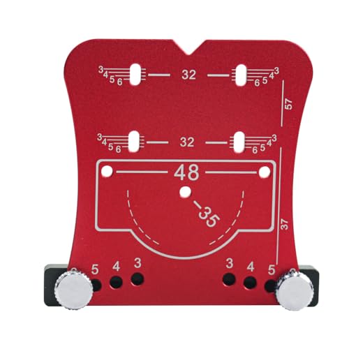 DANAIXZ 35 mm Scharnierlochöffner, Aluminiumlegierscharnierlochpuncher, Holzbearbeitungs -Bohrhandbuch für die Schrankinstallation, Metallbohrer -Jig -Werkzeug (Rot) von DANAIXZ