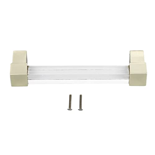 DANAIXZ Acrylschublade zieht kristallklarer Schrankgriffe moderne Küchenkommotratetropfen -Hardware Zinklegungsknöpfe 131G 1 Pack (Lochabstand 128 Gold) von DANAIXZ