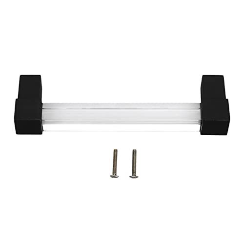 DANAIXZ Acrylschublade zieht kristallklarer Schrankgriffe moderne Küchenkommotratetropfen -Hardware Zinklegungsknöpfe 131G 1 Pack (Lochabstand 128 Schwarz) von DANAIXZ