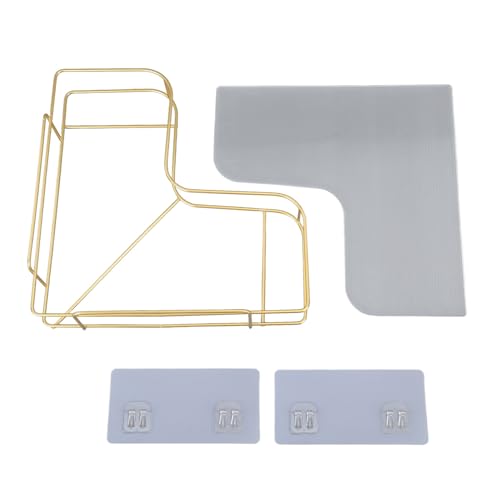 DANAIXZ Eckbadezimmer Organizer Großkapazität Verstellbares Regal Robustes Acryl -Eisenrahmen -Lagerhalter für Badezimmer Küchen Ankleidezimmer (Wandmontierte Einzelschicht) von DANAIXZ