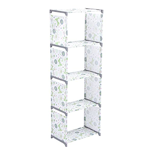 DANAIXZ Multi -Layer -Stehbuchregal Bücherregal Lagerregal Home Organizer für Wohnzimmer Schlafzimmer Moderne einfache Design Verstellbarer Kapazität Robum Strecke haltbarer verzin (Hatang Blume) von DANAIXZ