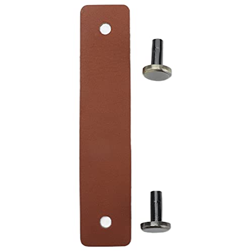 DANAIXZ PU Leder Schublade Ziehen Schrankgriffe moderne minimalistische Antikollision -Verschleiß -Resistant European Design Zink Legierungsmöbel Griffe für Schubladen Schränke Sch (Braun) von DANAIXZ